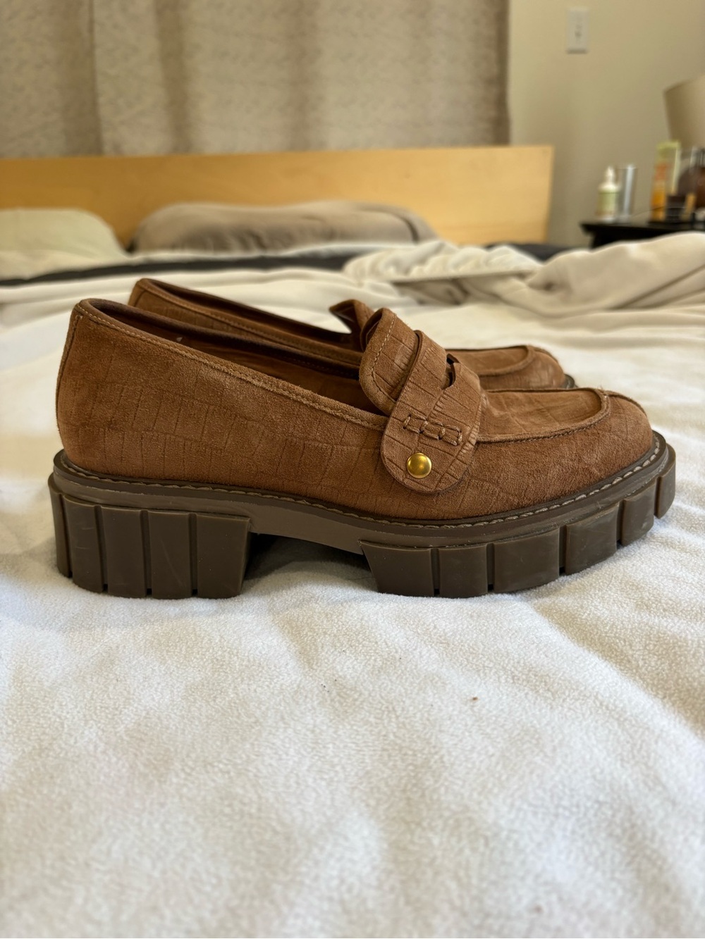 Vionic Brown Suede Penny Loafers - Picture 3 of 7